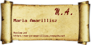 Maria Amarillisz névjegykártya